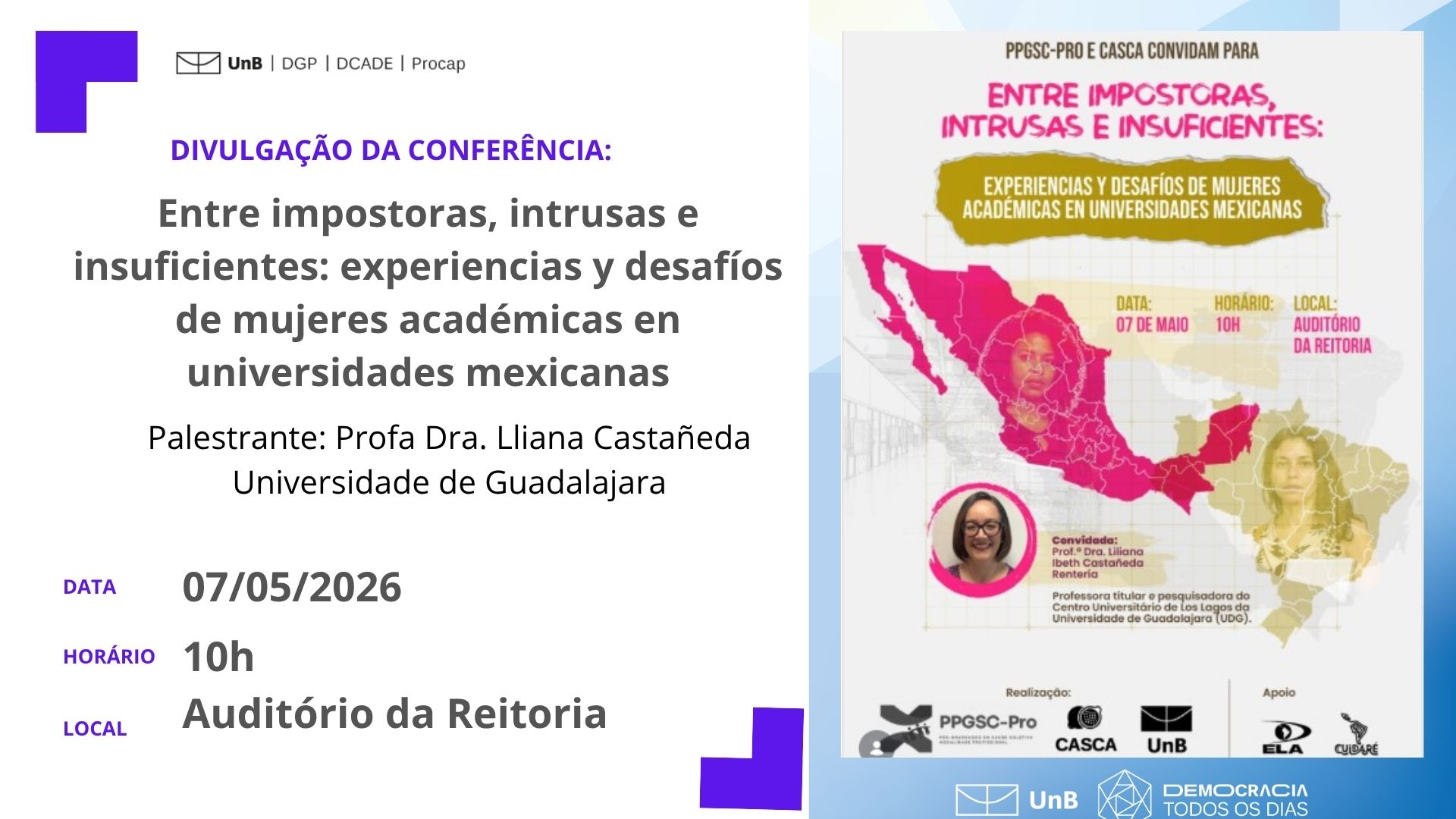 DIVULGAÇÃO: Conferência