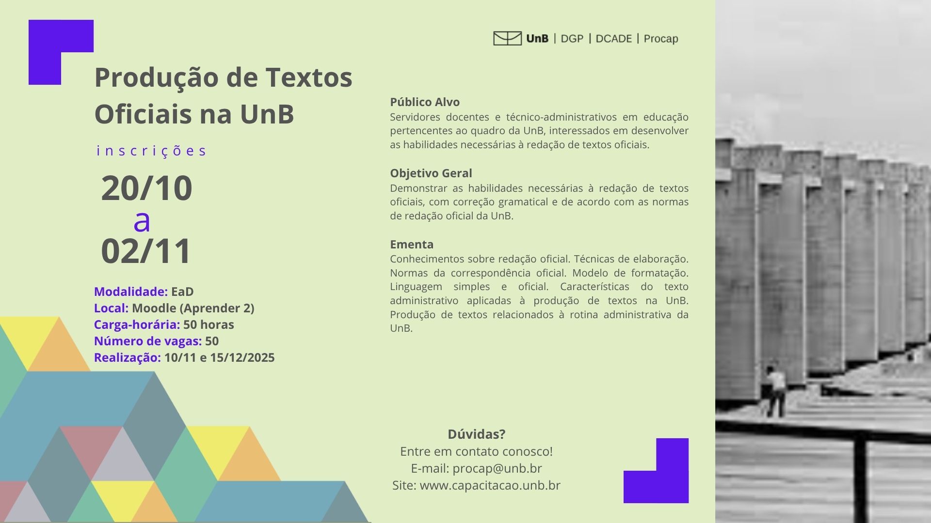 Produção de Textos Oficiais na UnB 