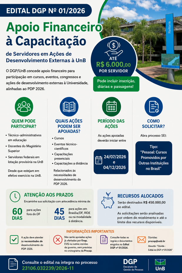 Inscrições Aberta! Edital de Eventos Externos 2026
