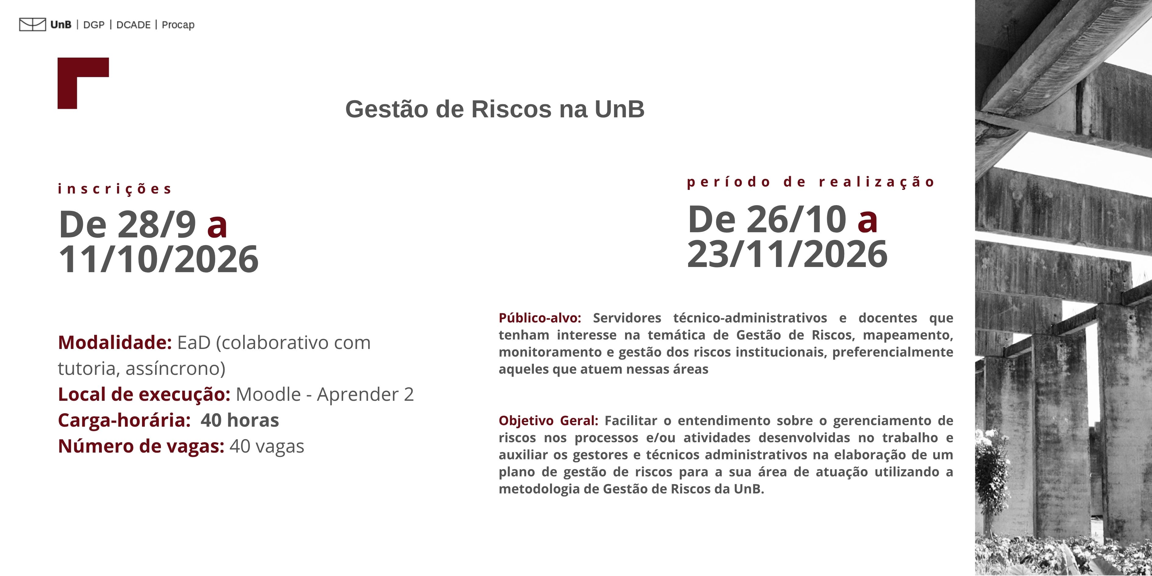 GESTÃO de RISCOS na UnB