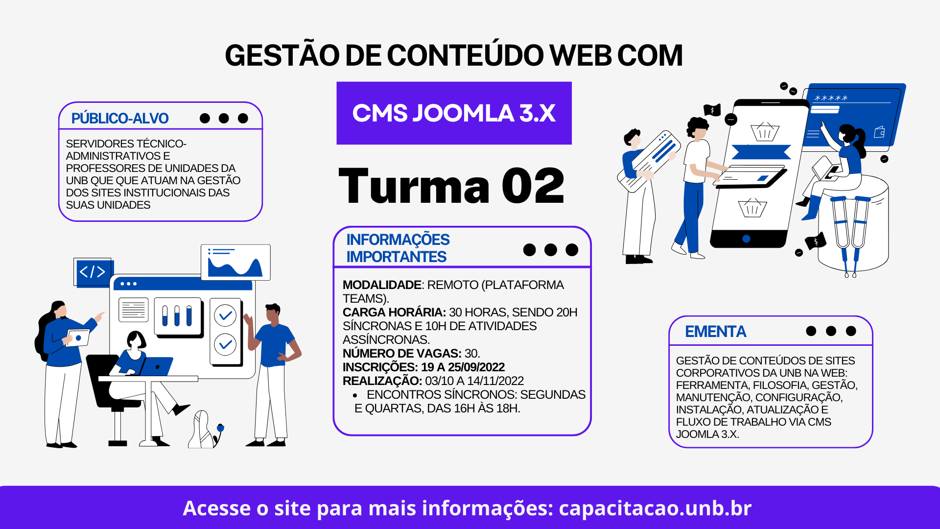 Inscrições Abertas! Gestão de Conteúdo Web com CMS Joomla 3.X - Turma 02